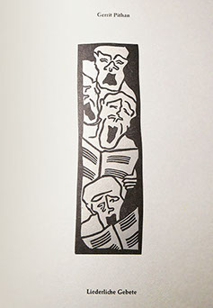Illustration: Liderliche Gebete, Linolschnitt von Gerrit Pithan